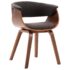 vidaXL Dining Chair Grey Bent Wood and Fabric