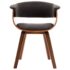 vidaXL Dining Chair Grey Bent Wood and Fabric - Image 2