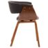 vidaXL Dining Chair Grey Bent Wood and Fabric - Image 4