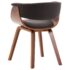 vidaXL Dining Chair Grey Bent Wood and Fabric - Image 5