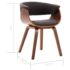 vidaXL Dining Chair Grey Bent Wood and Fabric - Image 6