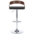 vidaXL Bar Stools 2 pcs Dark Grey Fabric and Bentwood - Image 4