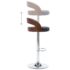 vidaXL Bar Stools 2 pcs Dark Grey Fabric and Bentwood - Image 6