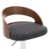 vidaXL Bar Stools 2 pcs Dark Grey Fabric and Bentwood - Image 8