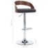 vidaXL Bar Stools 2 pcs Dark Grey Fabric and Bentwood - Image 10