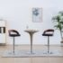 vidaXL Bar Stools 2 pcs Dark Grey Fabric and Bentwood
