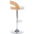 vidaXL Bar Stools 2 pcs Cream Faux Leather and Bentwood - Image 5