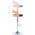 vidaXL Bar Stools 2 pcs Black Faux Leather and Bentwood - Image 6