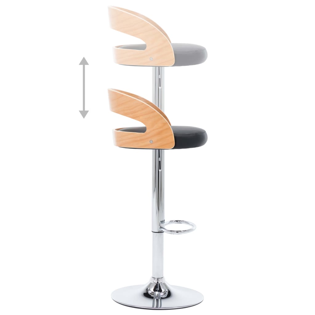 8719883666556_g_en_hd_4 vidaXL Bar Stools 2 pcs Black Faux Leather and Bentwood - Image 6