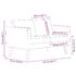 vidaXL 2 Piece Sofa Set Fabric Cream - Image 13
