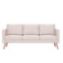 vidaXL 2 Piece Sofa Set Fabric Cream - Image 4