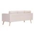 vidaXL 2 Piece Sofa Set Fabric Cream - Image 5