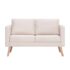 vidaXL 2 Piece Sofa Set Fabric Cream - Image 7