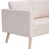 vidaXL 2 Piece Sofa Set Fabric Cream - Image 10