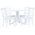 vidaXL 5 Piece Dining Set Solid Rubber Wood White