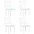 vidaXL 5 Piece Dining Set Solid Rubber Wood White - Image 2