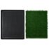 vidaXL Pet Toilet with Tray & Faux Turf Green 64x51x3 cm WC - Image 4