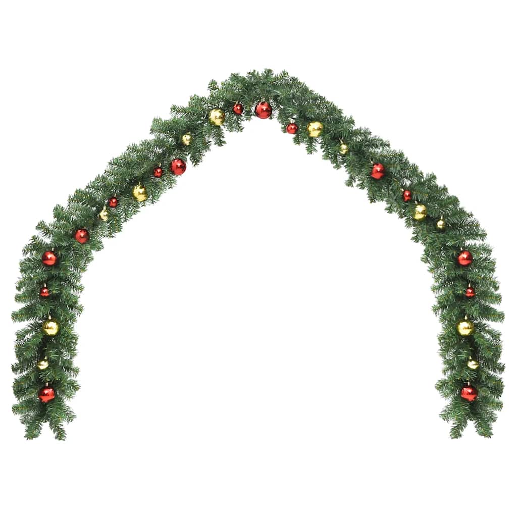 8719883668024_g_en_hd_1 vidaXL Christmas Garland Decorated with Baubles 5 m - Image 2
