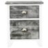 vidaXL Nightstand Grey and White 38x28x45 cm Paulownia Wood - Image 4