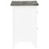 vidaXL Nightstand Grey and White 38x28x45 cm Paulownia Wood - Image 6