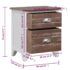 vidaXL Nightstand Brown and White 38x28x45 cm Paulownia Wood - Image 7