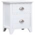 vidaXL Nightstand White 38x28x45 cm Paulownia Wood