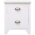 vidaXL Nightstand White 38x28x45 cm Paulownia Wood - Image 2