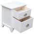 vidaXL Nightstand White 38x28x45 cm Paulownia Wood - Image 4