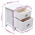 vidaXL Nightstand White 38x28x45 cm Paulownia Wood - Image 7