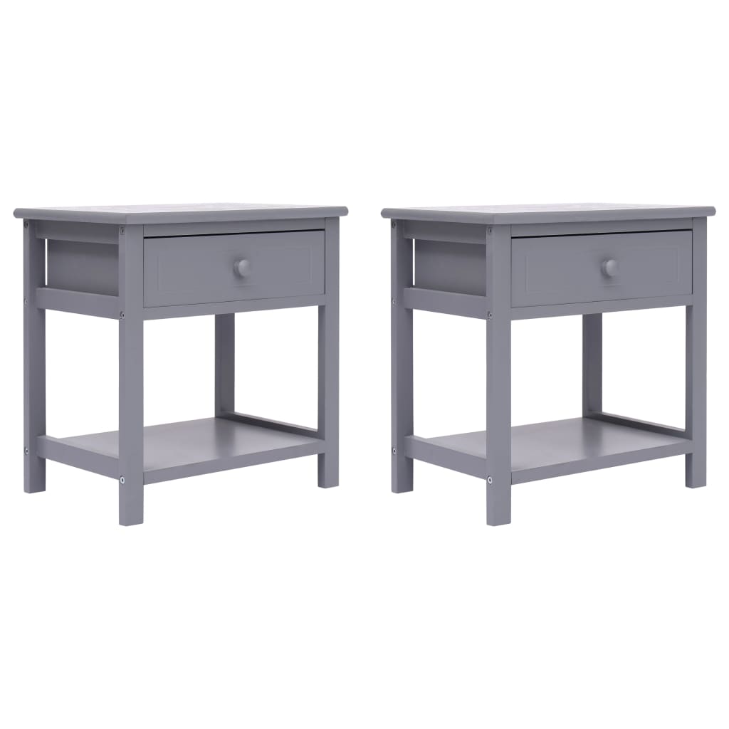 8719883668192_a_en_hd_1 vidaXL Nightstands 2 pcs Grey 40x29x42 cm Paulownia Wood - Image 1