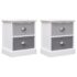 vidaXL Nightstands 2 pcs Grey 38x28x45 cm Paulownia Wood