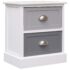 vidaXL Nightstands 2 pcs Grey 38x28x45 cm Paulownia Wood - Image 2
