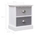 vidaXL Nightstands 2 pcs Grey 38x28x45 cm Paulownia Wood - Image 8