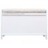 vidaXL Hall Bench White 70x33.5x45 cm Paulownia Wood - Image 3