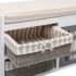 vidaXL Hall Bench White 70x33.5x45 cm Paulownia Wood - Image 6