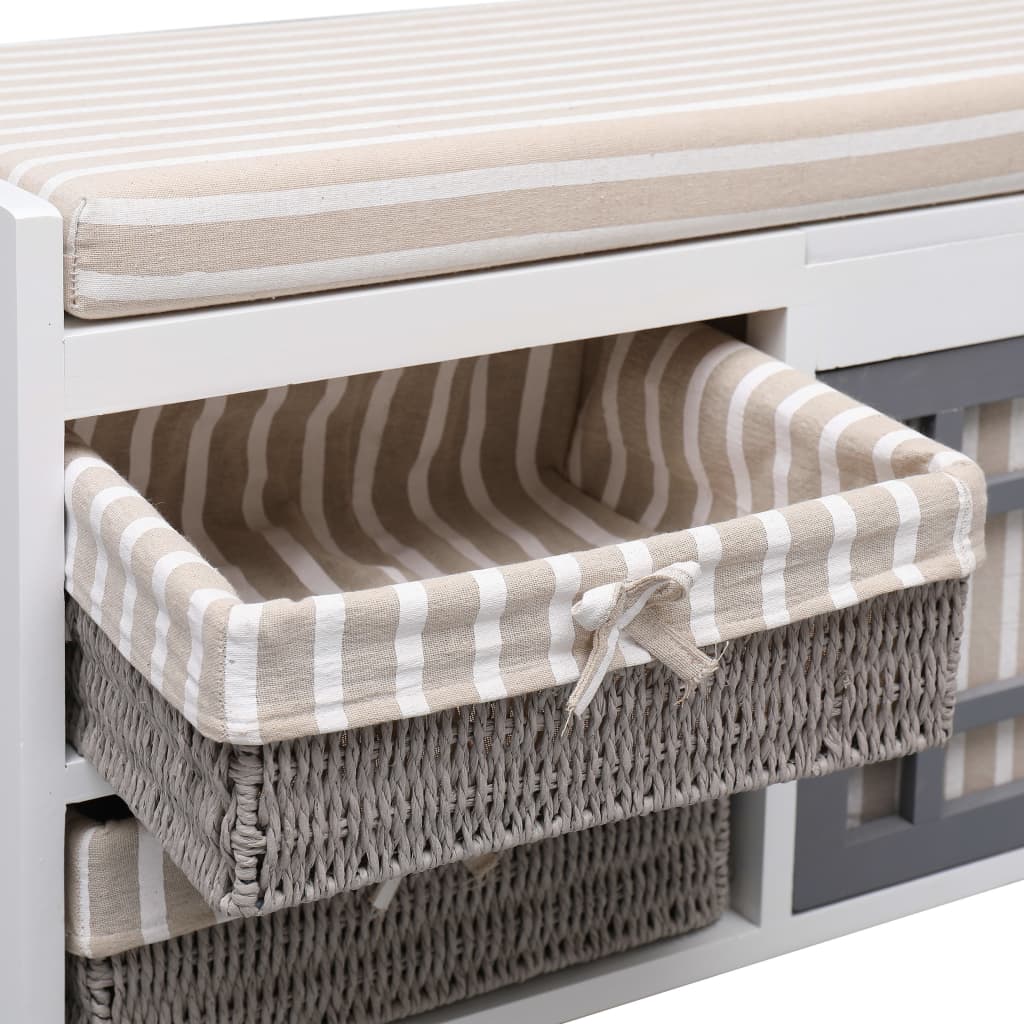 8719883668482_g_en_hd_5 vidaXL Hall Bench White 70x33.5x45 cm Paulownia Wood - Image 6