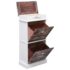 vidaXL Shoe Cabinet Brown 50x28x98 cm Paulownia Wood - Image 4