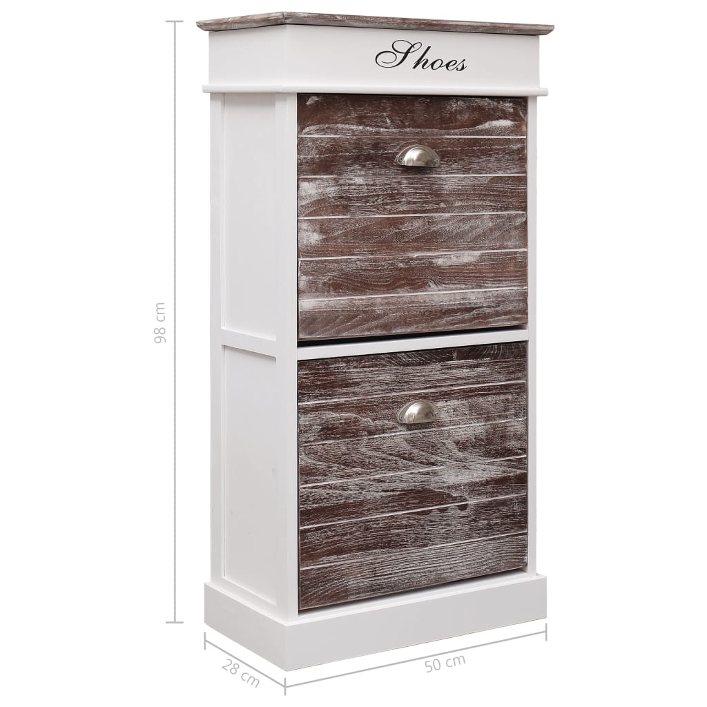 8719883668567_g_en_hd_7 vidaXL Shoe Cabinet Brown 50x28x98 cm Paulownia Wood - Image 8
