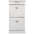 vidaXL Shoe Cabinet White 50x28x98 cm Paulownia Wood - Image 2