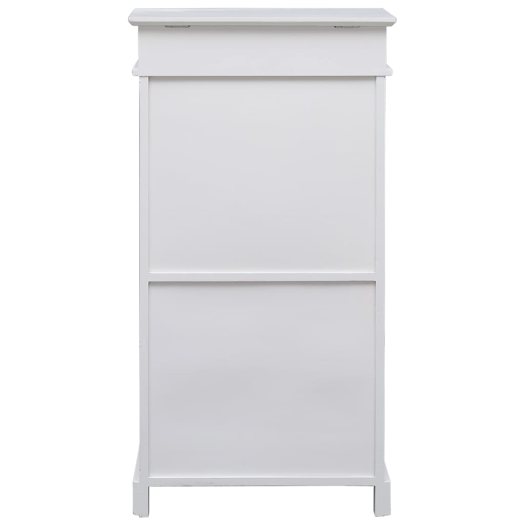 8719883668574_g_en_hd_2 vidaXL Shoe Cabinet White 50x28x98 cm Paulownia Wood - Image 3