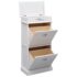 vidaXL Shoe Cabinet White 50x28x98 cm Paulownia Wood - Image 4