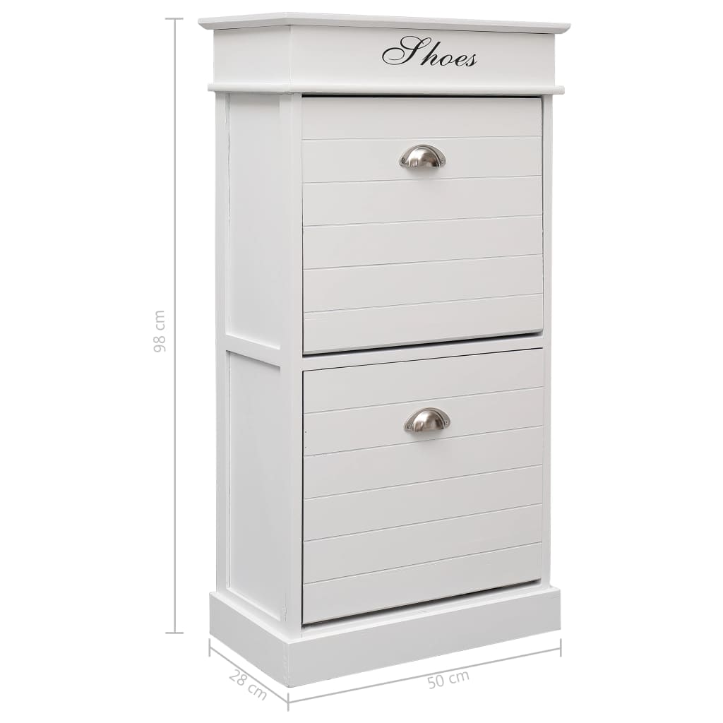 8719883668574_g_en_hd_7 vidaXL Shoe Cabinet White 50x28x98 cm Paulownia Wood - Image 8