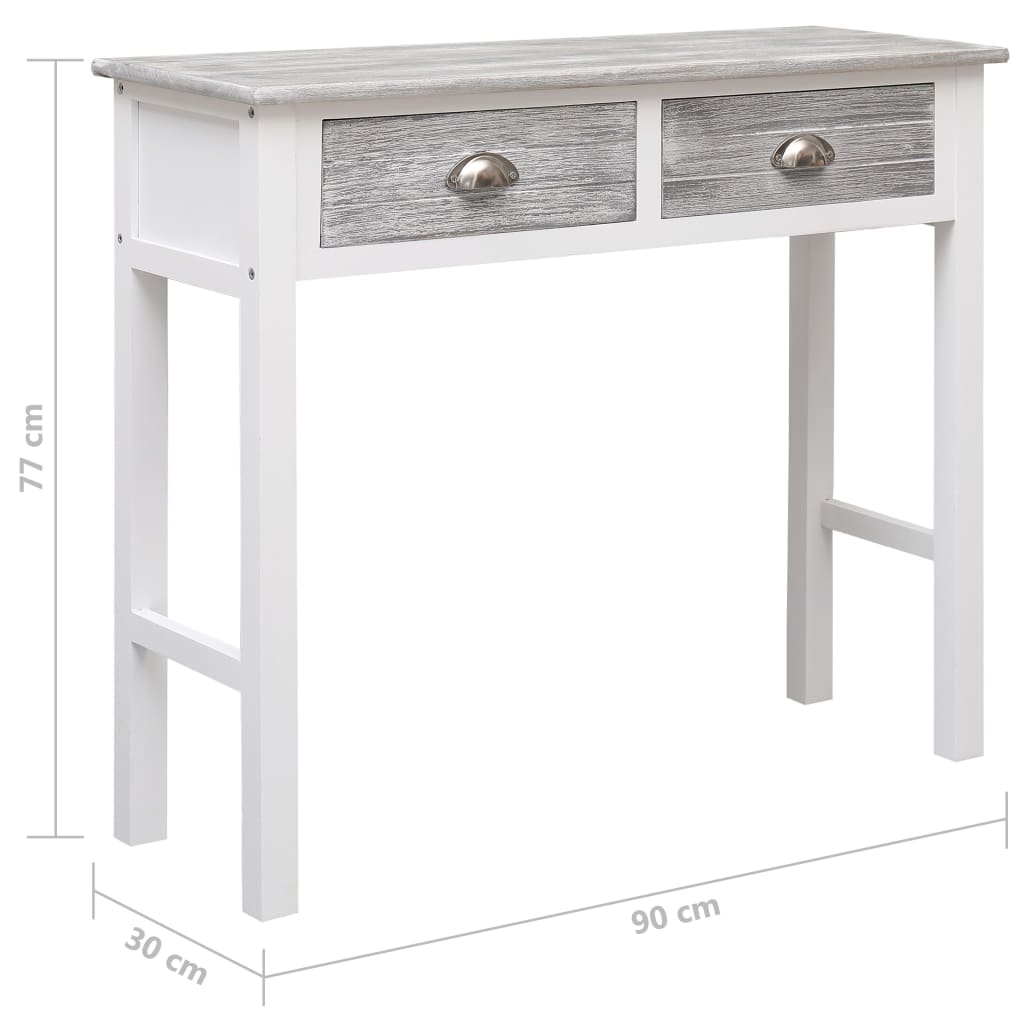 8719883669113_g_en_hd_7 vidaXL Console Table Grey 90x30x77 cm Wood - Image 9