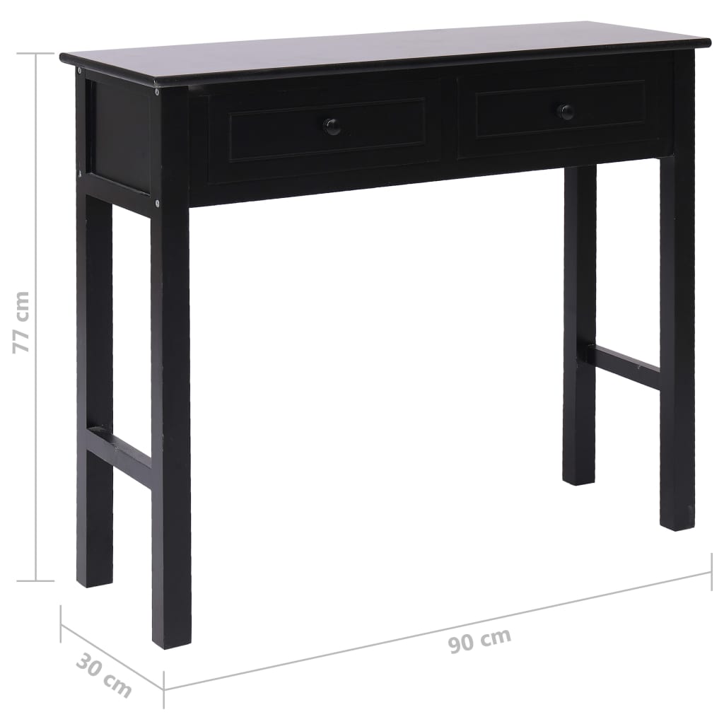 8719883669168_g_en_hd_7 vidaXL Console Table Black 90x30x77 cm Wood - Image 9