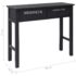 vidaXL Console Table Black 90x30x77 cm Wood - Image 9