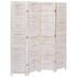 vidaXL 4-Panel Room Divider White 140x165 cm Wood