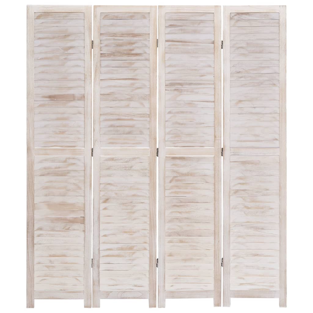 8719883669687_g_en_hd_2 vidaXL 4-Panel Room Divider White 140x165 cm Wood - Image 3