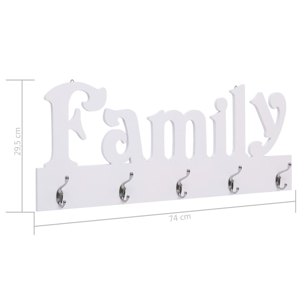 8719883670133_g_en_hd_5 vidaXL Wall Mounted Coat Rack FAMILY 74x29.5 cm - Image 6