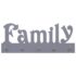 vidaXL Wall Mounted Coat Rack FAMILY Grey 74x29.5 cm - Image 2