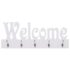 vidaXL Wall Mounted Coat Rack WELCOME White 74x29.5 cm - Image 2